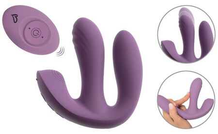 Фиолетовый тройной вибратор MIREVA RC Triple Hands-Free Vibrator